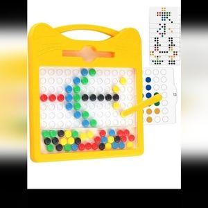 Magnetic Drawing Board for Toddlers 1-3, Magnetic Toys with Magnetic Beads Pen
